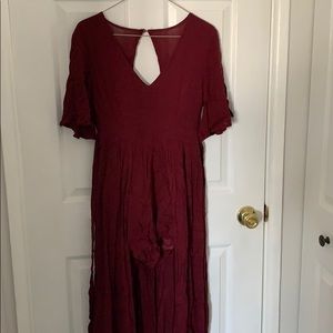 Burgundy jumper dress